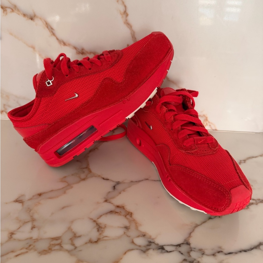 Nike x Jacquemus Air Max 1 '86 "Mystic Red" sneakers - Picture 1 of 4